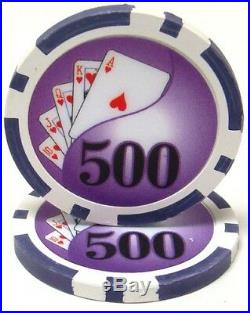 New Bulk Lot of 500 Yin Yang 13.5g Clay Poker Chips Pick Denominations