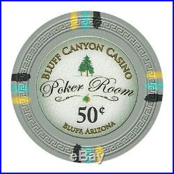 New Bulk Lot of 600 Bluff Canyon 13.5g Clay Poker Chips Pick Denominations
