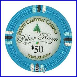 New Bulk Lot of 600 Bluff Canyon 13.5g Clay Poker Chips Pick Denominations