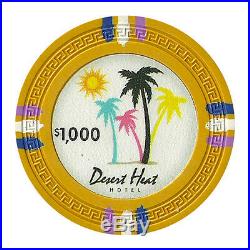New Bulk Lot of 600 Desert Heat 13.5g Clay Poker Chips Pick Denominations