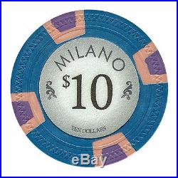 New Bulk Lot of 600 Milano 10g Clay Poker Chips Pick Denominations
