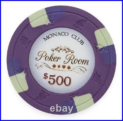 New Bulk Lot of 600 Monaco Club 13.5g Clay Poker Chips Pick Denominations