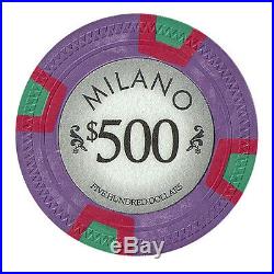 New Bulk Lot of 750 Milano 10g Clay Poker Chips Pick Denominations