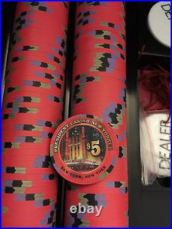 New Paulson Copaq President casino chips set New Yorker $1000 $500 $100 $25 $5