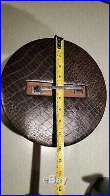 Over 200 VERY RARE Hunting & Fishing Clay Chips with Vintage Leather Poker Caddy