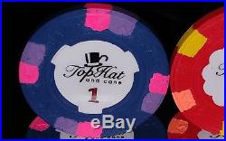 Paulson 420 World Tophat and Cane clay poker chips (top hat) new oiled condition