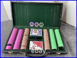 Paulson Astrology Top Hat & Cane Clay Poker Chips With Case Approx 300 Chips