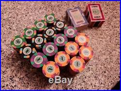 Paulson Casino De Isthmus genuine clay tournament poker chips and plaques