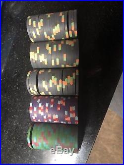 Paulson Top Hat & Cane, Casino De Isthmus City $500, $100, $25 Clay Poker Chips