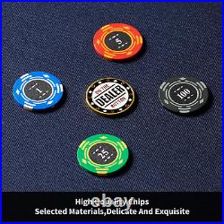 Poker Chips, 400Pcs 14 Gram Clay Poker Chip Set with Deluxe Travel Case, Numbered