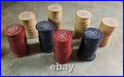 Poker Chips Old Clay Indian Native American with head dress qty 190
