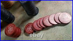 Poker Chips Old Clay Indian Native American with head dress qty 190
