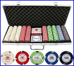 Poker Set 13.5g 500pc Monaco Casino Clay Poker Chips Set Man Cave Or Game Room