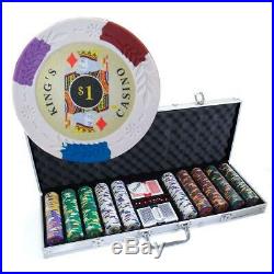 Poker Set 14 Gram Clay Chips Playing Cards With Aluminum Case Mancave Gameroom