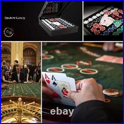 Poker Set Display Case, with Optional Poker Chips Set, Poker Chip Case Poker