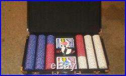 Poker Set- Poker Chips Clay 275 Piece Set, 2 Decks Bicycle Cards, 5 Red Dice