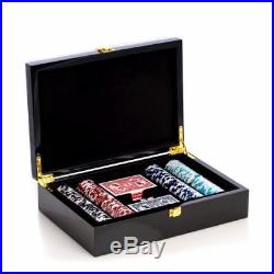 Poker Set With 200, 11.5 Gram Clay Composite Chips, Wood Box