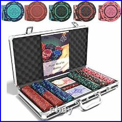 Poker case Corrado Deluxe poker set with 300 clay poker chips
