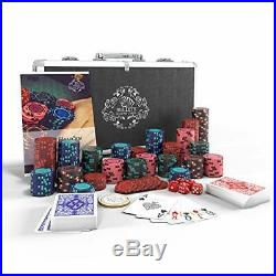 Poker case Corrado Deluxe poker set with 300 clay poker chips without values
