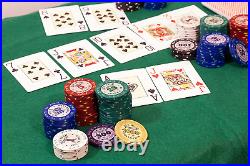 Pokercraftstm 500 Piece Pro Poker Clay Poker Set 2X Plastic Cards with Cutting
