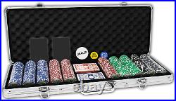 Professional Casino Del Sol Poker Chips Set with Case (Set of 500), 11.5gm
