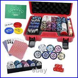 Professional Poker Chips Set 300 pc with 40mm Casino Chip, 2 classic-300 set