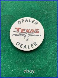 Professional Texas Poker 13.5 g Clay Casino Poker Chips set of 500 Dealer button