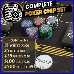 Pure Bluff Poker Chips Set with Case 300 Clay Poker Chips 300 Clay Chip Set