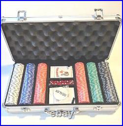 RARE 500 PC Clay Chip Poker Set Seagrams 7 Crown Logo- Contents Sealed/ New