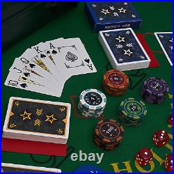 RUNIC Exclusive Poker Set 300 pcs, 14 Gram Clay Poker Chips for Texas Holdem, a