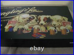 Rare D. S. Yuengling & Son Pottsville, PA Poker Set in Case Unused Clay Chips