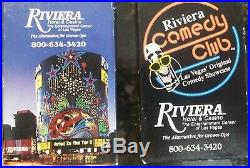 Riviera Casino, Las Vegas, wood VIP gift game box with clay poker chips