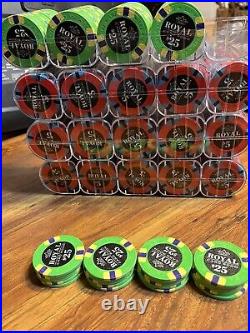 Royal card room 43 mm clay poker chips