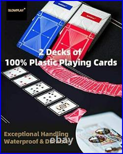 SLOWPLAY Nash 14 Gram Clay Poker Blank Chips Set for Texas Holdem, 300 PCS