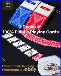 SLOWPLAY Nash 14 Gram Clay Poker Chips Set for Texas Hold'Em, 300 PCS/500PCS, Bl