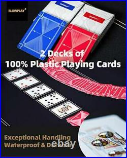 SLOWPLAY Nash 14 Gram Clay Poker Chips Set for Texas Hold'em, 300 PCS/500PCS