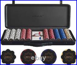 SLOWPLAY Nash 14 Gram Clay Poker Chips Set for Texas Hold em, 300 PCS/500PCS, a