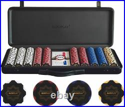 SLOWPLAY Nash 14 Gram Clay Poker Chips Set for Texas Hold'em, 500 Blank