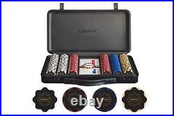 SLOWPLAY Nash 14g Clay Poker Chips Set for Texas Hold'em 300 PCS Blank Chips