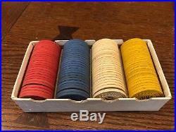 Set Of 100 Antique Oakley Veterans Memorial Assc. Clay Poker Chips, Kansas. 1930