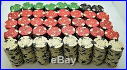 Set of 1000 3 Stripe Poker Chips 7-gram Clay Composite $1-$5-$25-$100