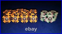 Set of 86 CPC/ASM real clay casino quality poker chips