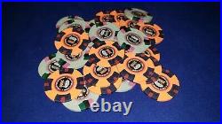 Set of 86 CPC/ASM real clay casino quality poker chips