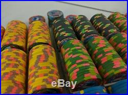 Set of over 600 Minty Paulson Flag Series Poker Casino Chips Real Clay Countries