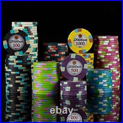 Showdown Poker Chips Set 600 Heavyweight (13.5-Gram) Clay Composite Chips, 6