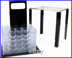 Showdown Poker Set 13.5g Clay Composite Chips with Acrylic Display Case 1,000 Ct