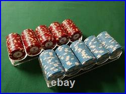 Sidepot BCC Protege Clay Poker Chips 100/$1 100/$5 Rare Discontinued 2 Racks