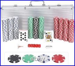 Smartxchoices 500 Poker Chip Set 11.5 Gram Dice Style Clay Casino Poker Chips