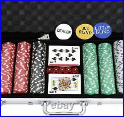 Smartxchoices 500 Poker Chip Set 11.5 Gram Dice Style Clay Casino Poker Chips