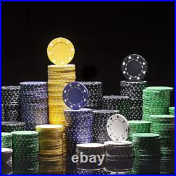 Suited Poker Chip Set in Aluminum Carry Case Casino Clay Composite 11.5-Gram Q